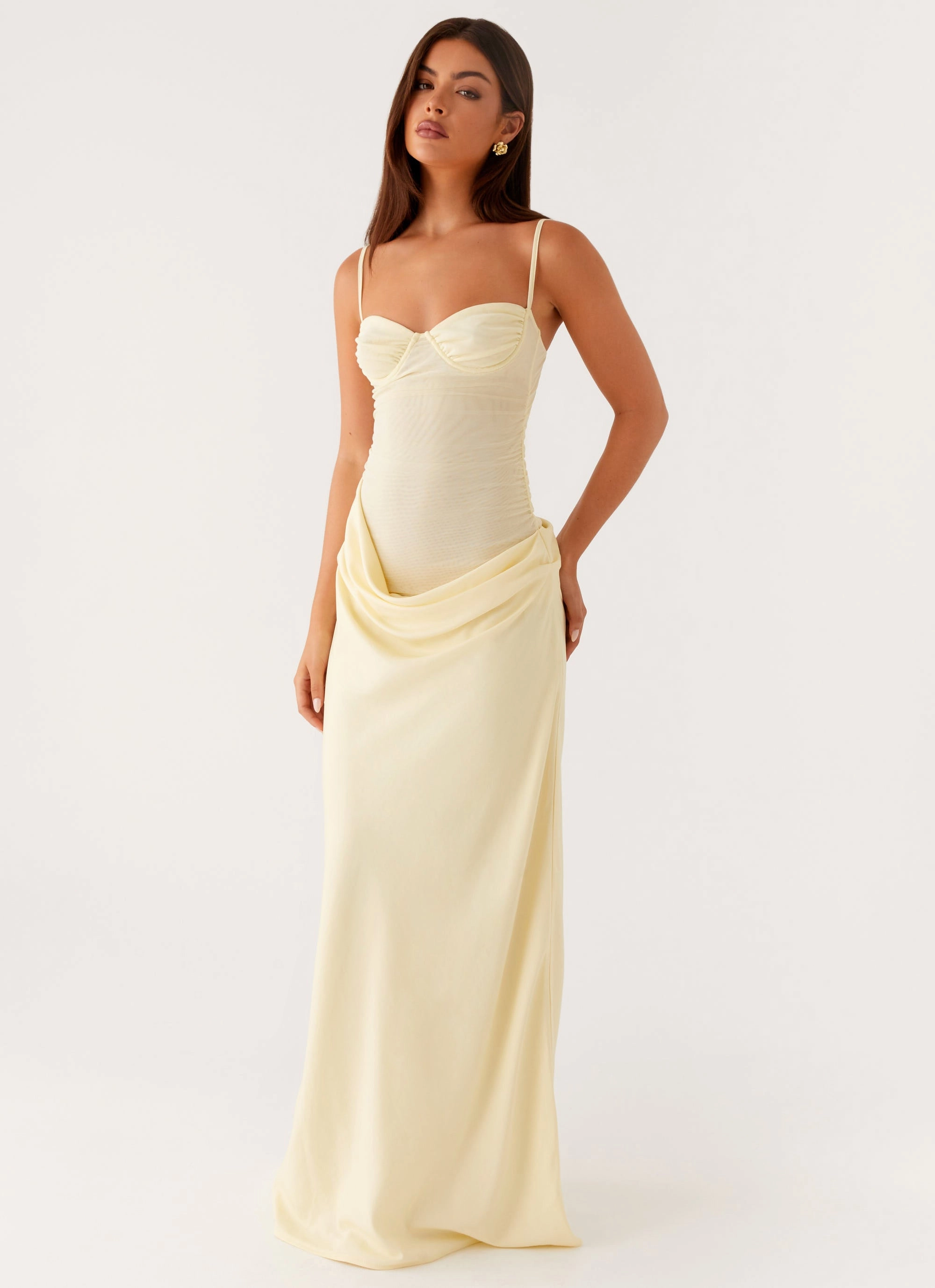 Clean Drape Romy Maxi Dress - Yellow