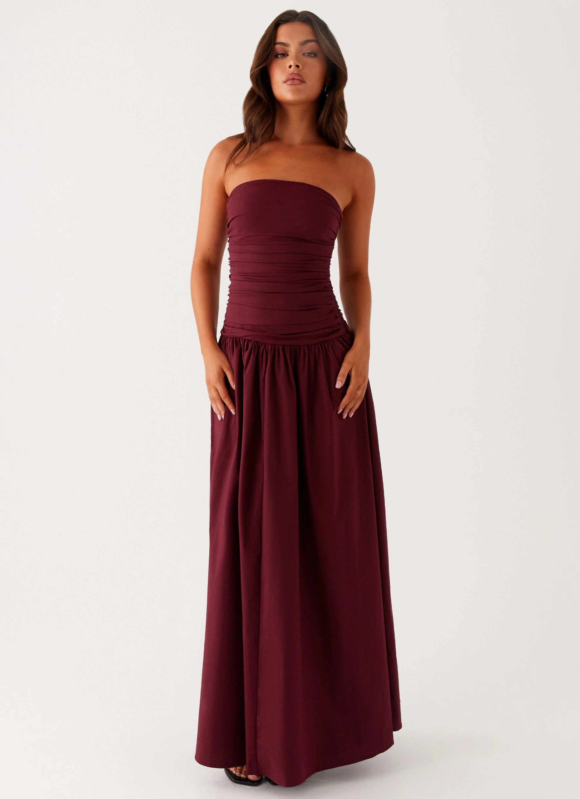 Soft and Chic Carmel Maxi Dress - Mulberry
