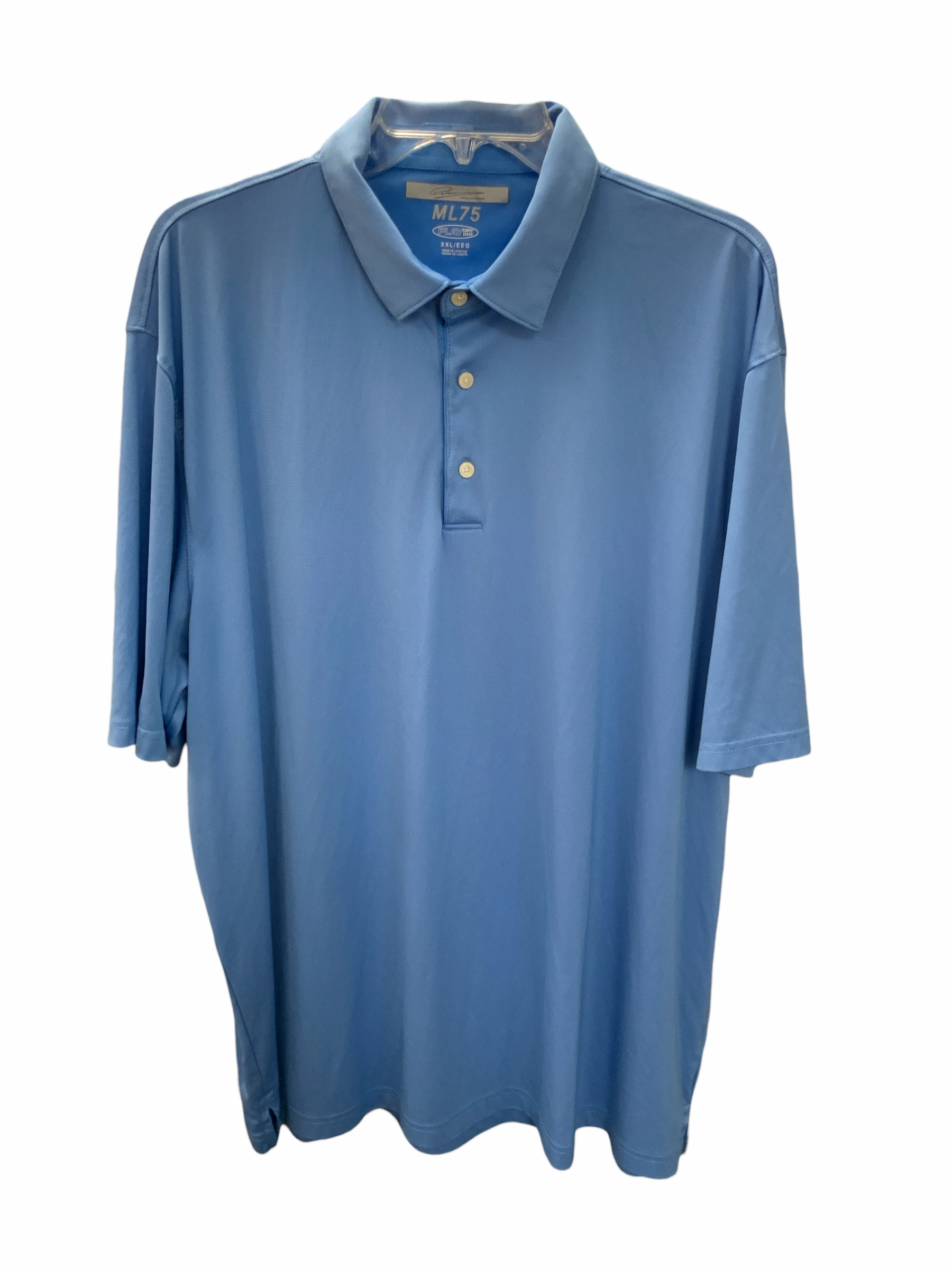 Greg Norman Men's Shirt Blue XXL Reinforced Shoulders