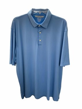 Greg Norman Men's Shirt Blue XXL Reinforced Shoulders