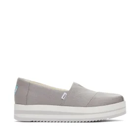 Toe Post Flat Heel Grey Midform Espadrille