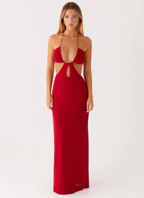 Casual Feel Hallie Maxi Dress - Red