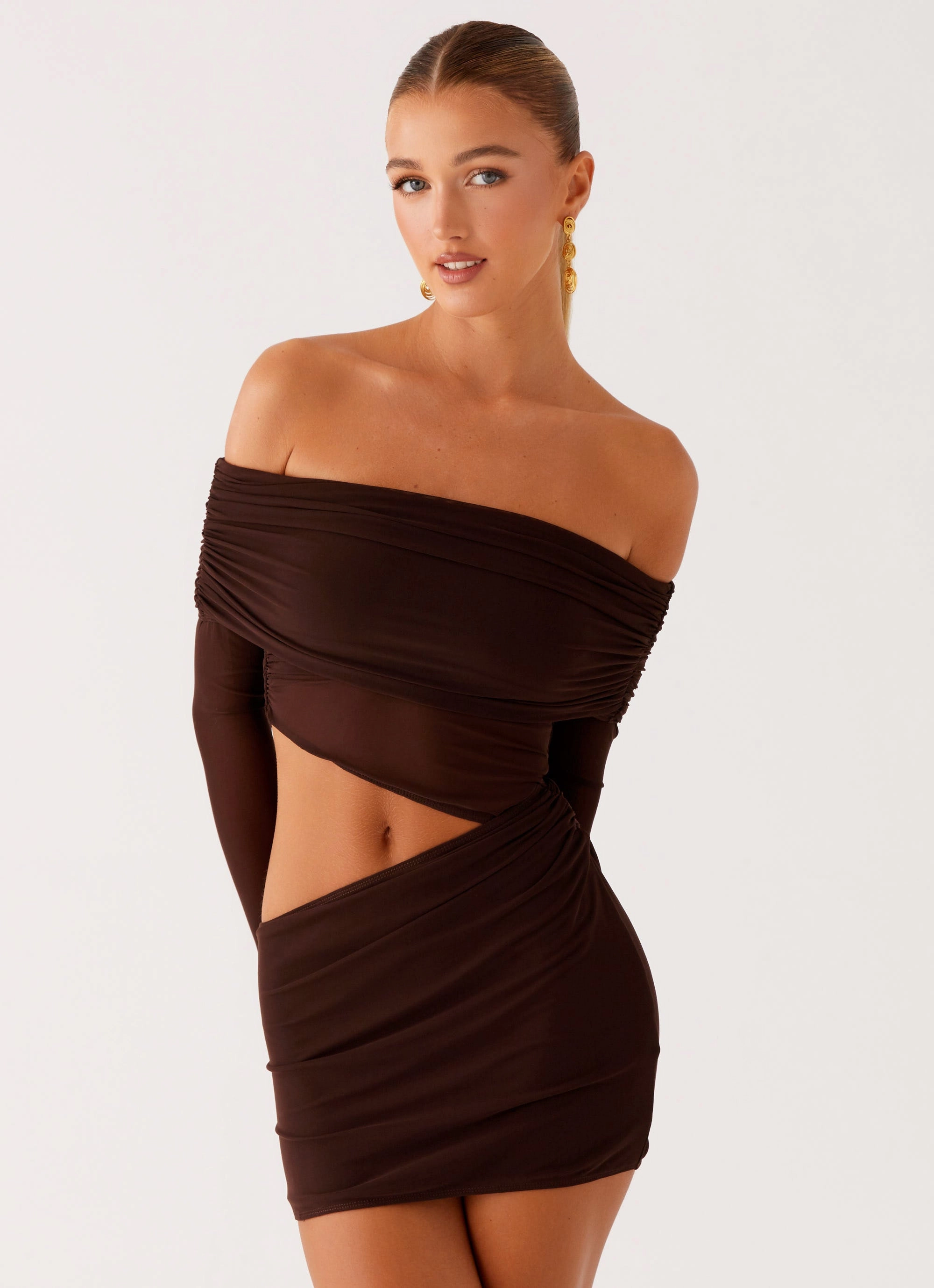 Clean Flow Emery Mini Dress - Chocolate