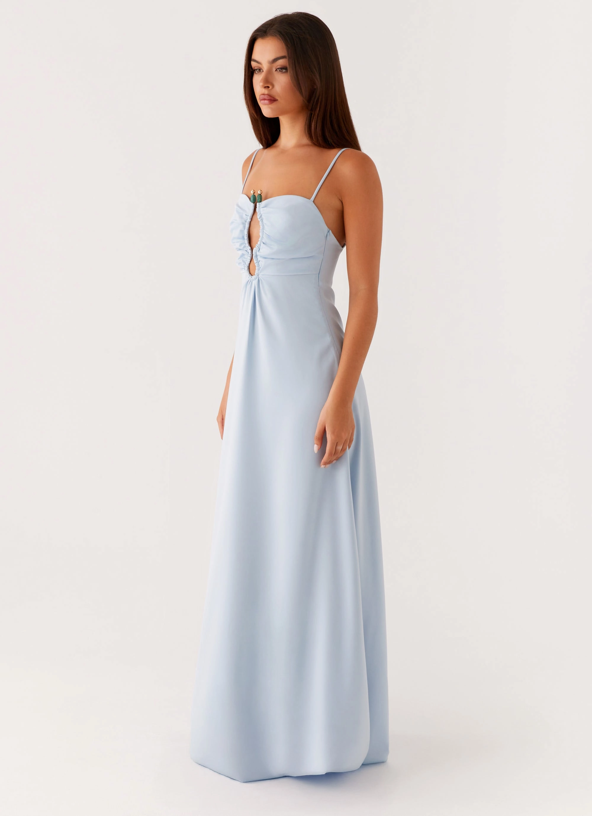 Zelda Maxi Dress - Blue Dreamy Silhouette Color Pop