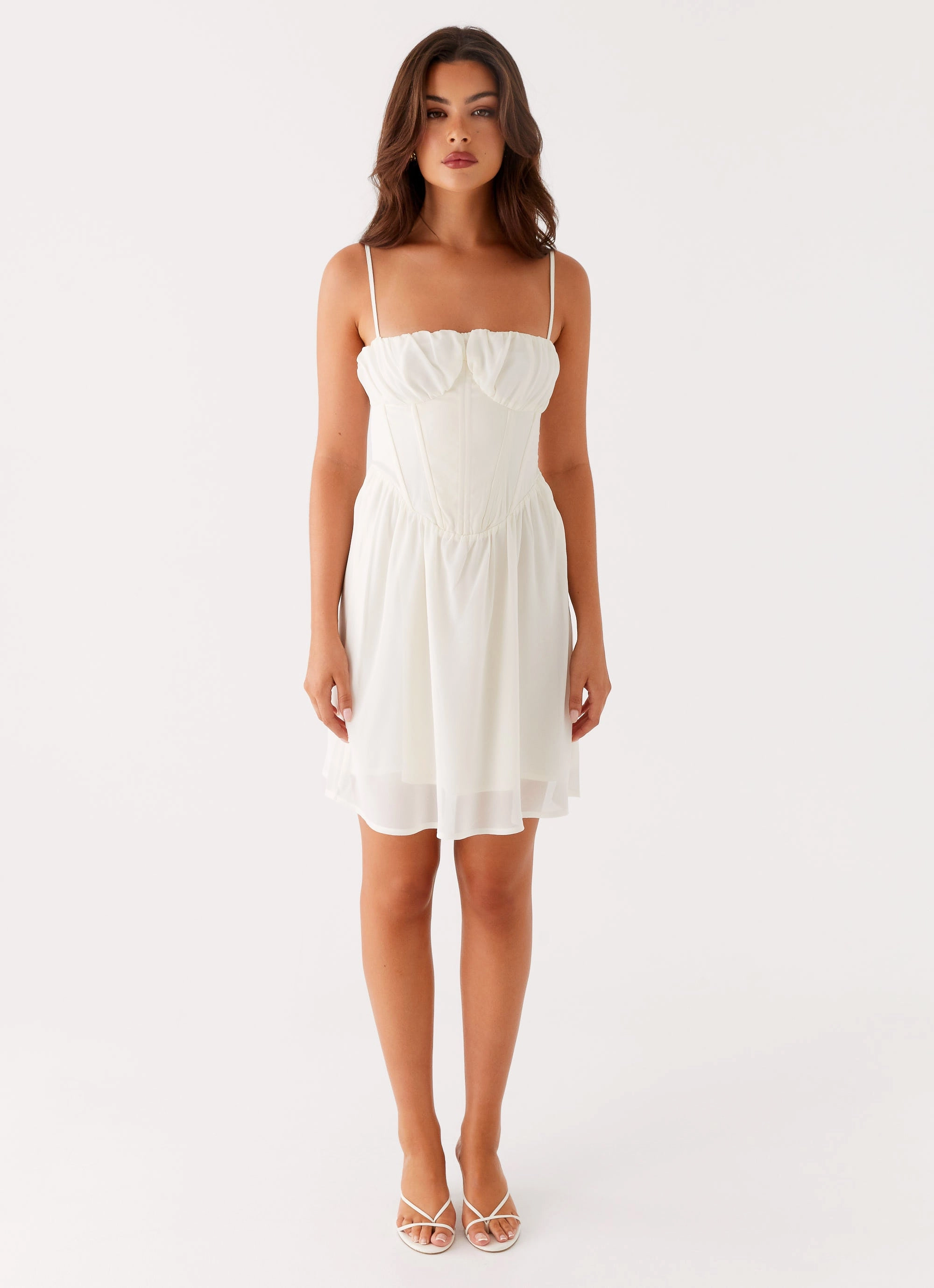 Perfect for Layering Texture Style Harmony Mini Dress - Ivory