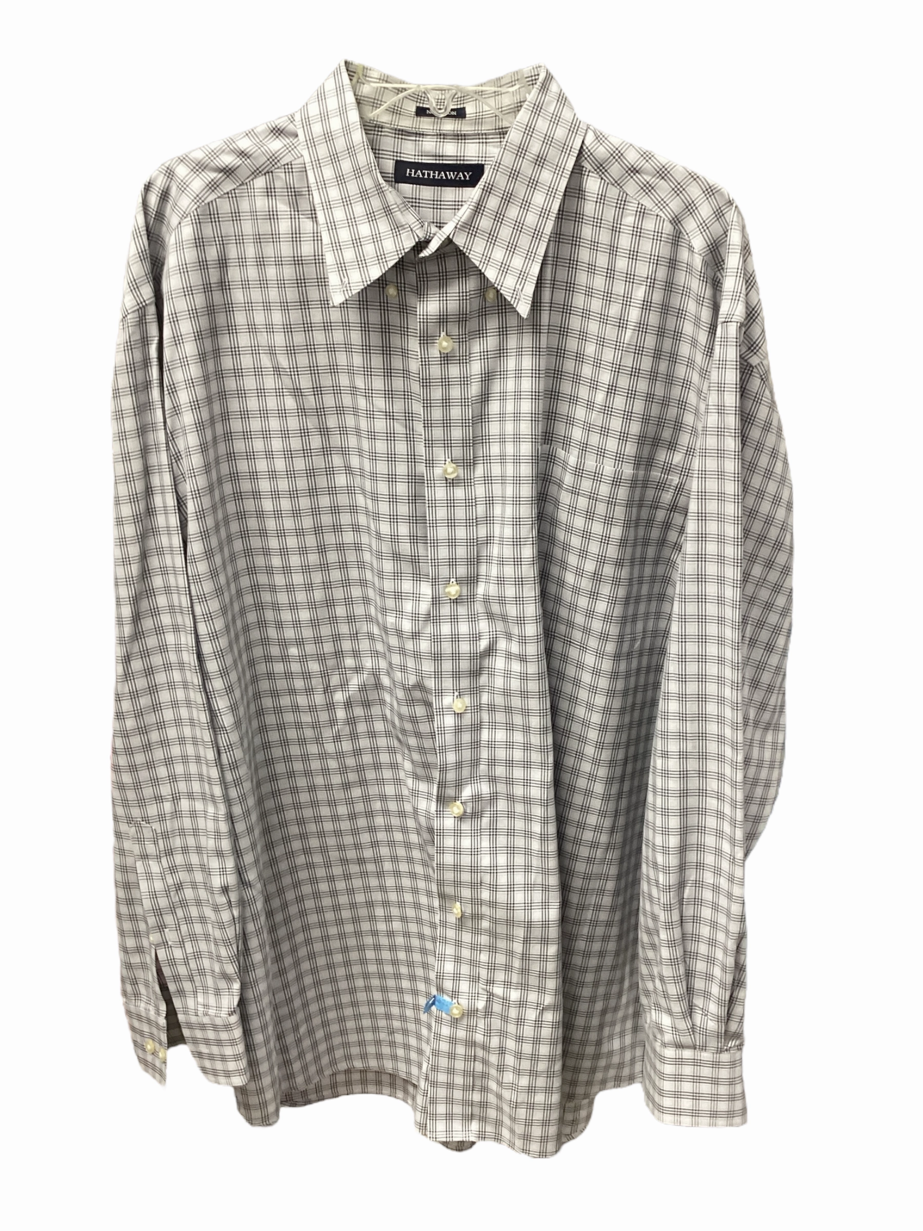 Stylish Appearance Hathaway Men's Shirt Gray XXL