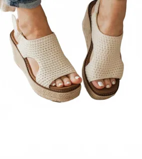 Women's Wedges In Ivory Clear Shape