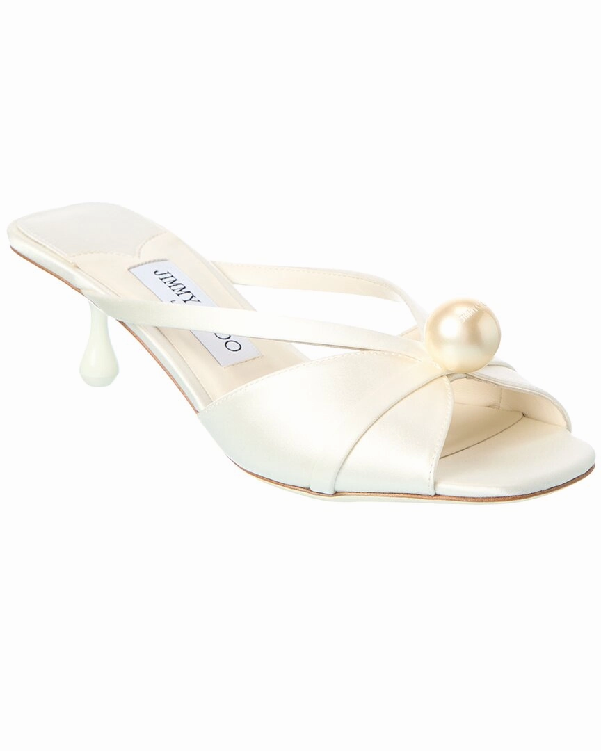 Good Grip Easy To Slip Jimmy Choo Siva 50 Satin Mule