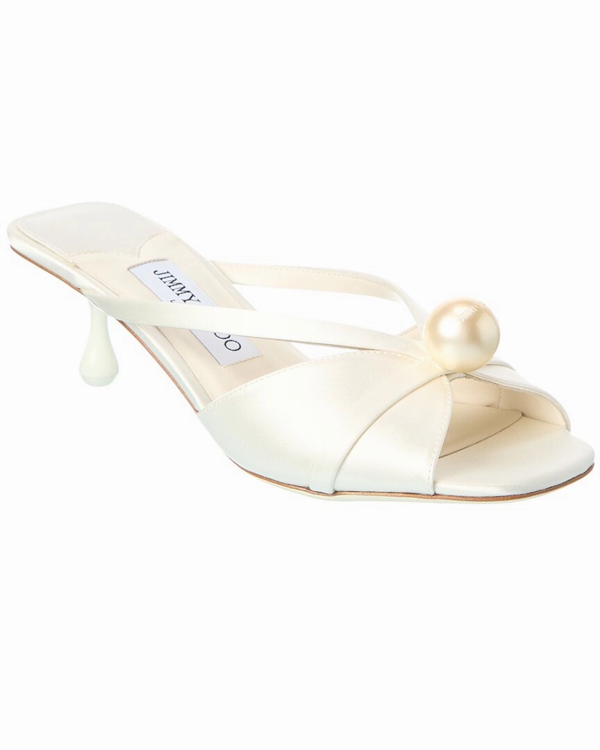 Jimmy Choo Siva 50 Satin Mule Slip Ease