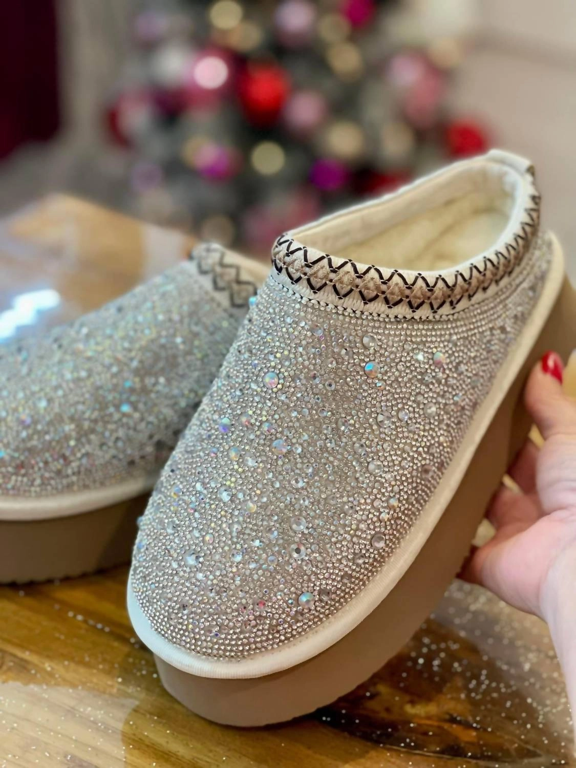 Do Not Disturb Rhinestone Slides In Rhinestone  Slides Comfort Fit Design