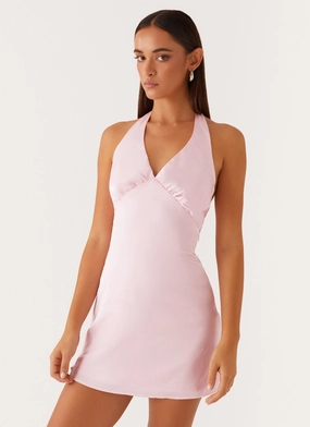 Feminine Movement Heavy Hearted Mini Dress - Pink