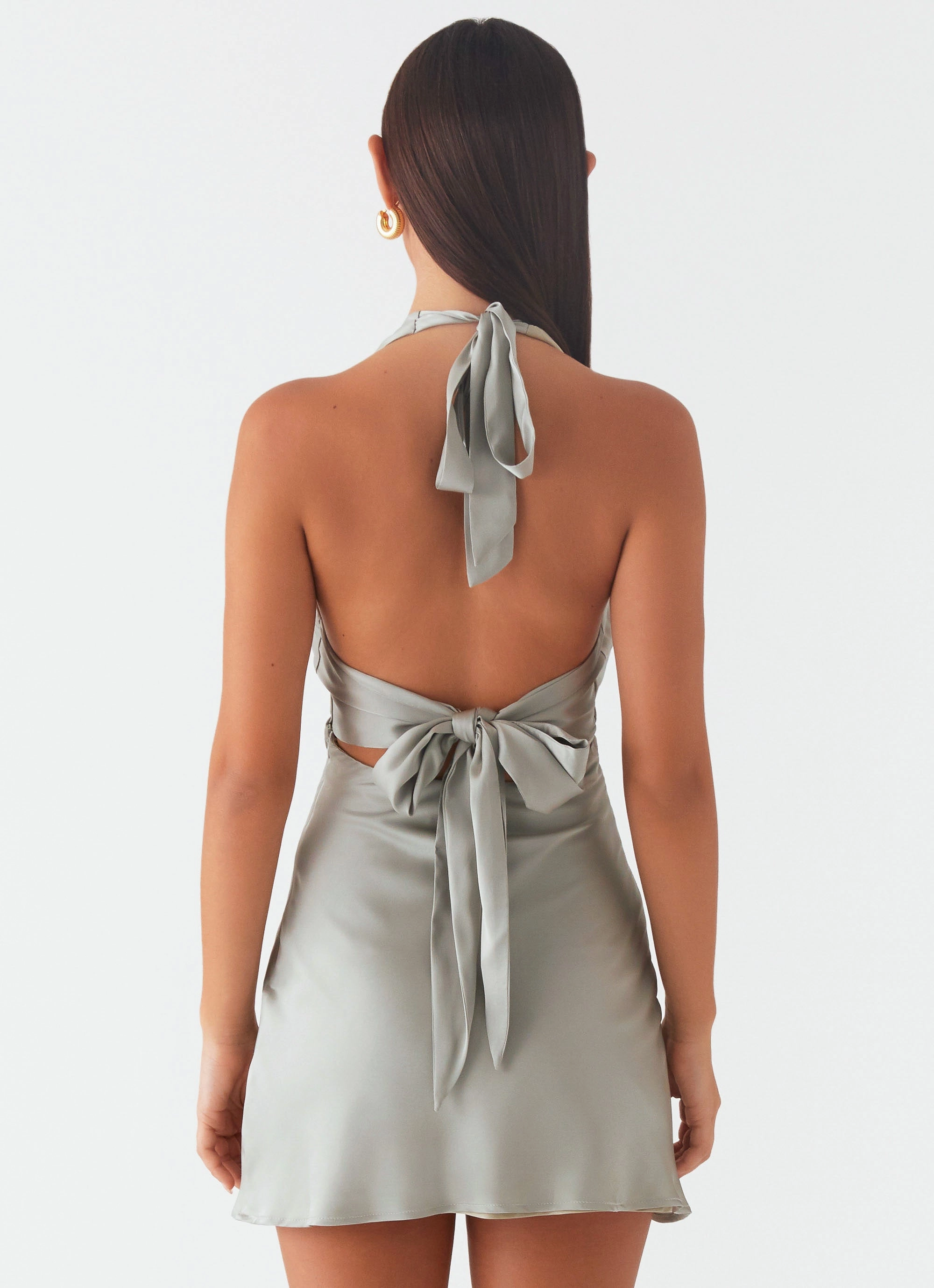 Sleek and Sleek Heavy Hearted Mini Dress - Sage