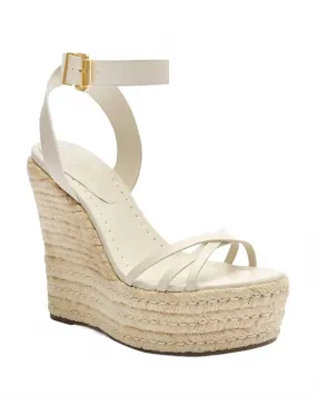 Alexandra Wedge Sandal In Pearl Easy on Comfortable For All-Day Wear