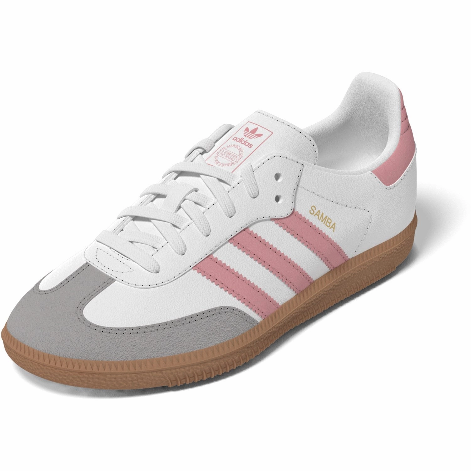 Layered Midsole Construction adidas Originals Ftwr White/Semi Pink Spark/Gum 3 Samba Og C Sneakers