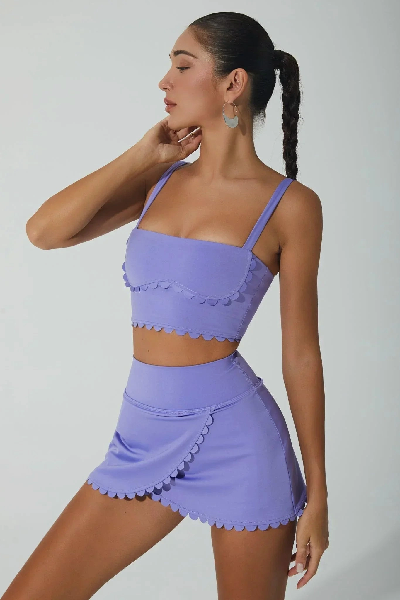 Elegant sports apparel geometric Helena Bra - Very Peri