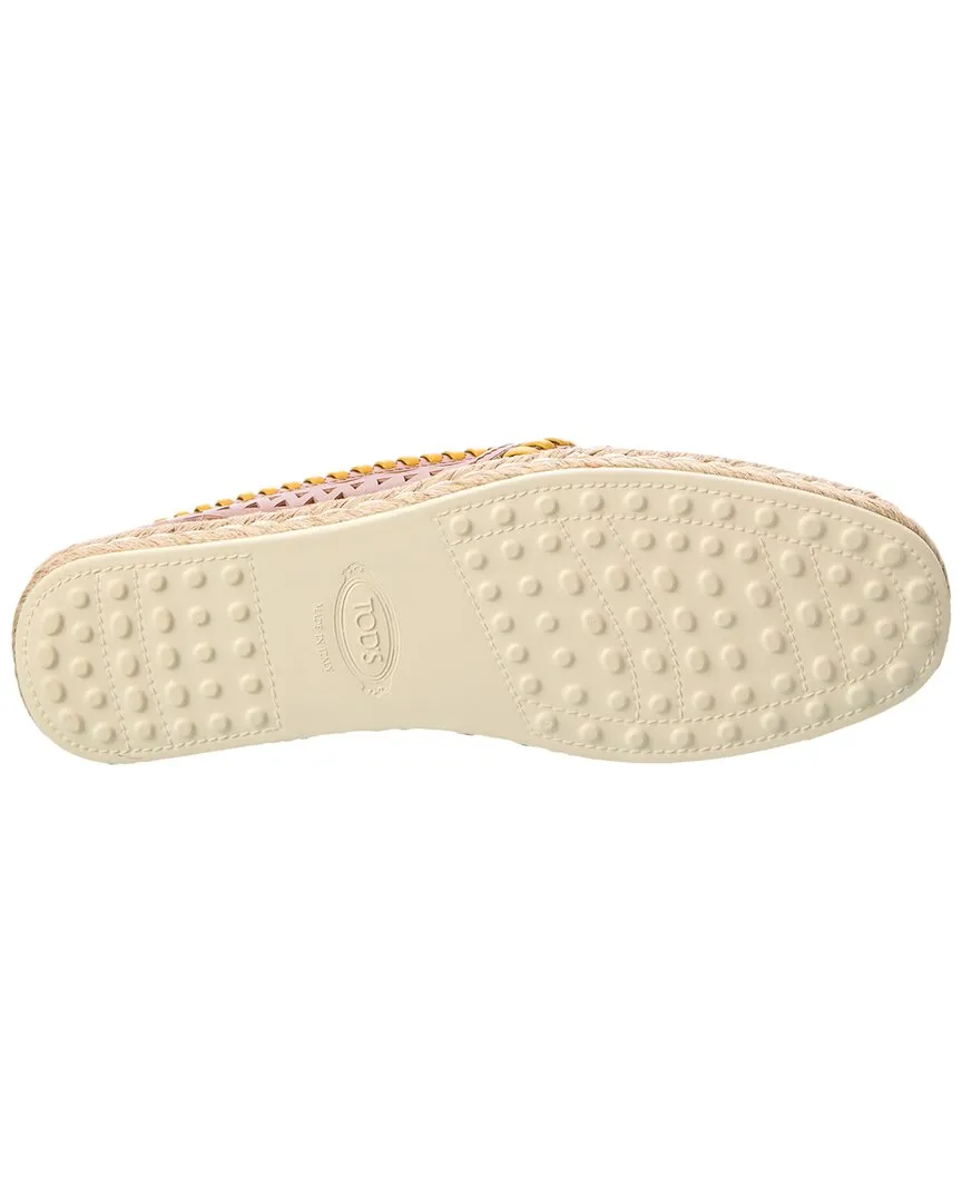 TOD??s Leather Espadrille Adjustable