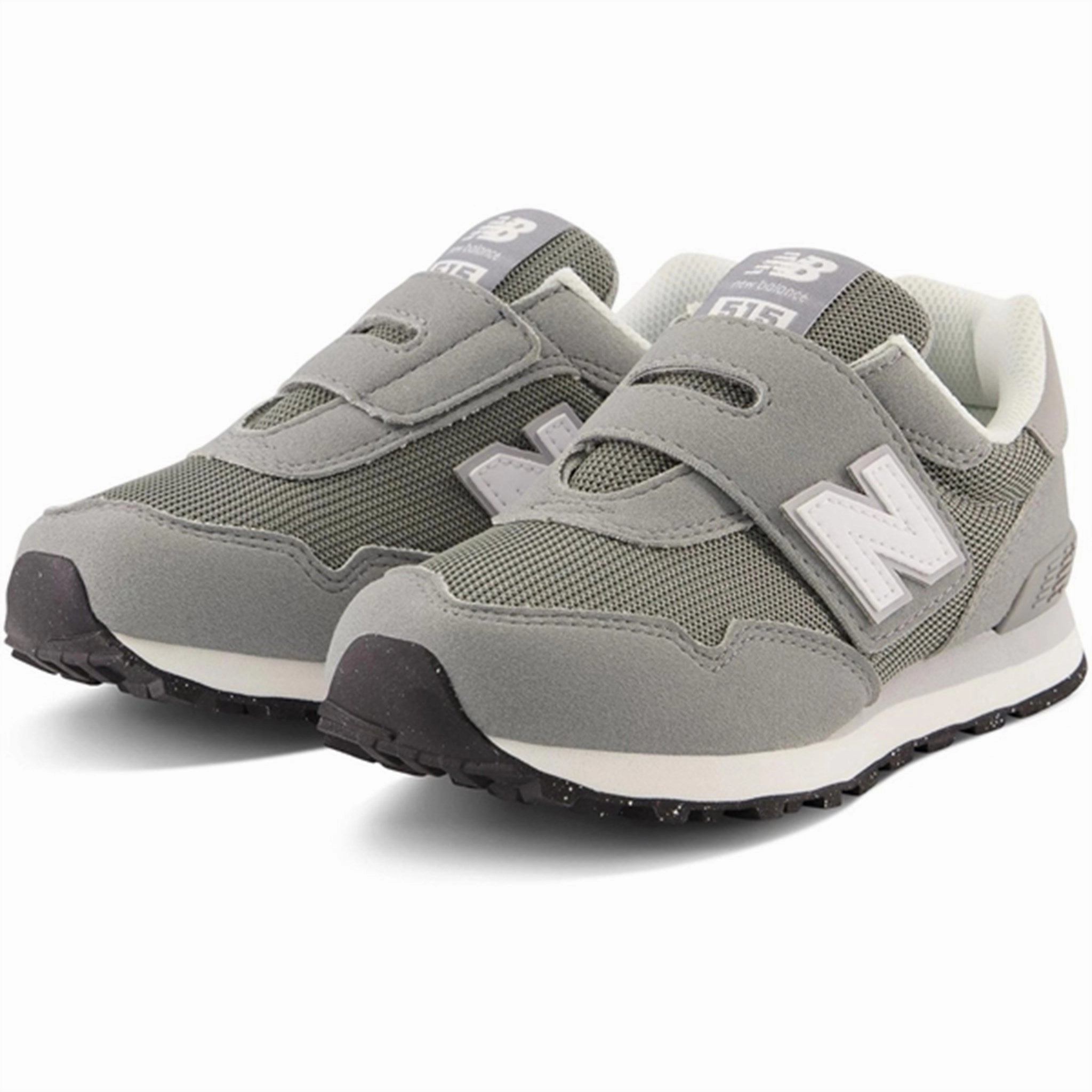 Microperforated Upper Lace Free New Balance 515 Hook & Loop Sneakers Kids Slate Grey