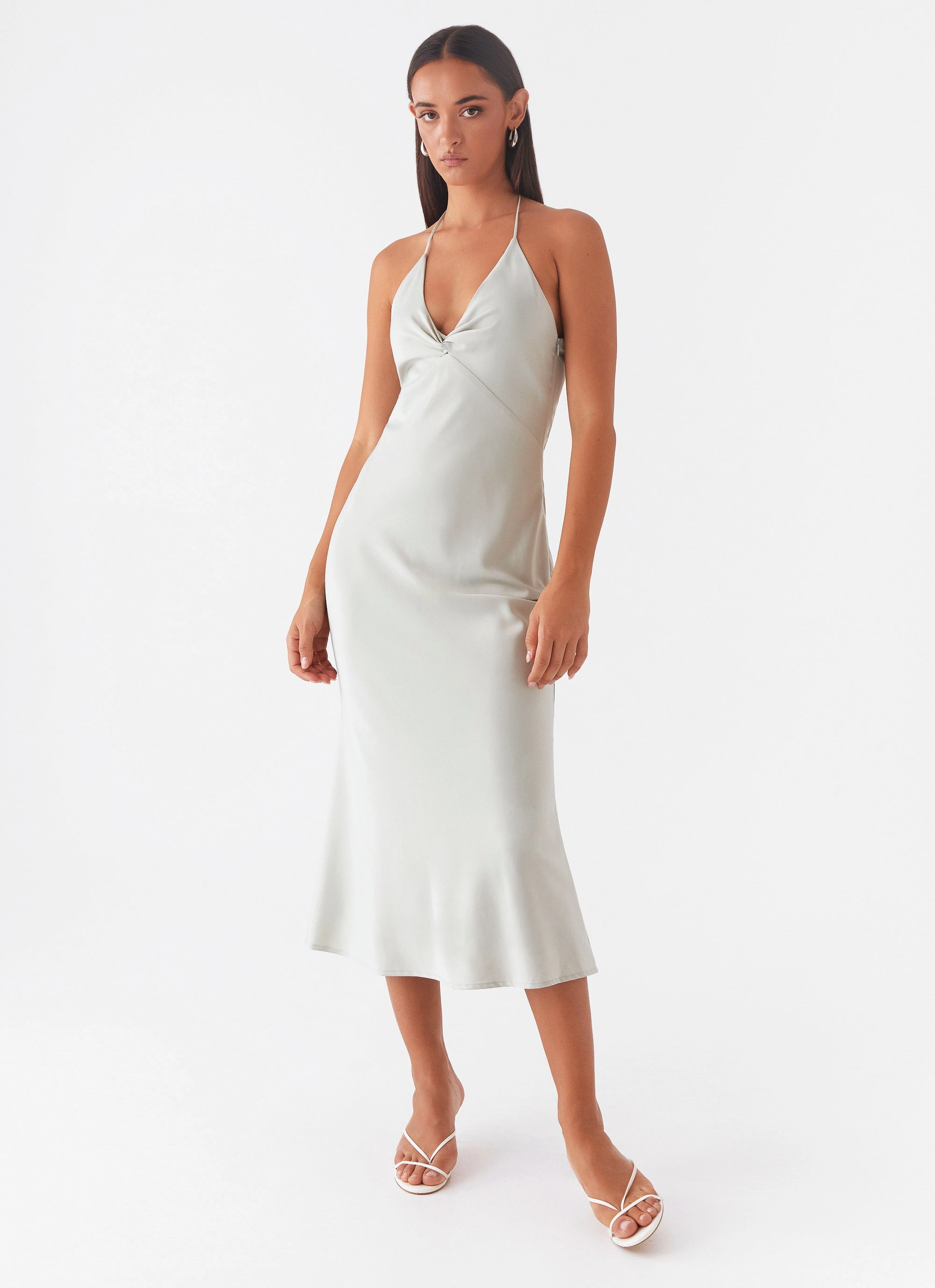 High Note Midi Dress - Sage Sage Glow Edge Detail