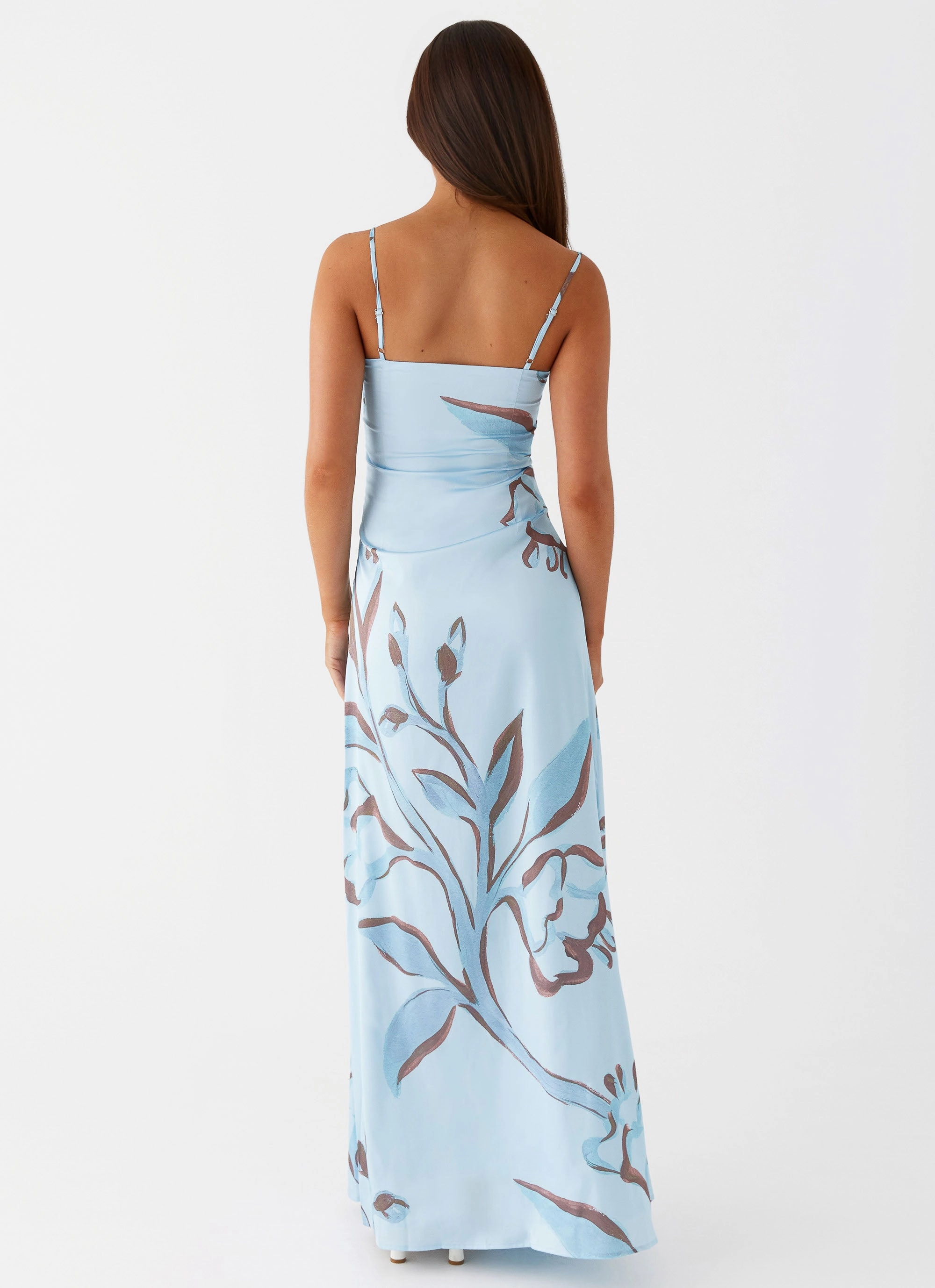 Aster Bloom Maxi Dress - Blue Floral Bright-Hue Deep Hue