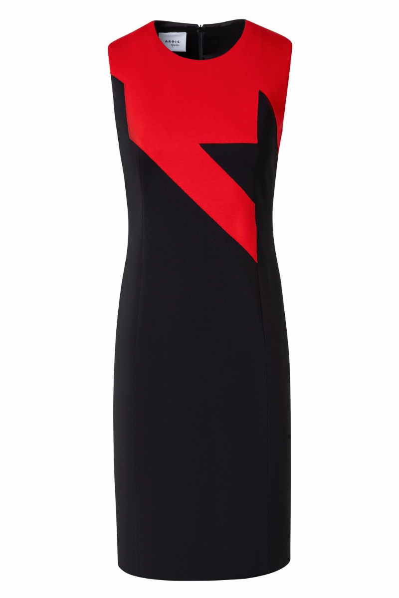 Houndstooth Intarsia Shift Dress Relaxed Design Chic Waistband