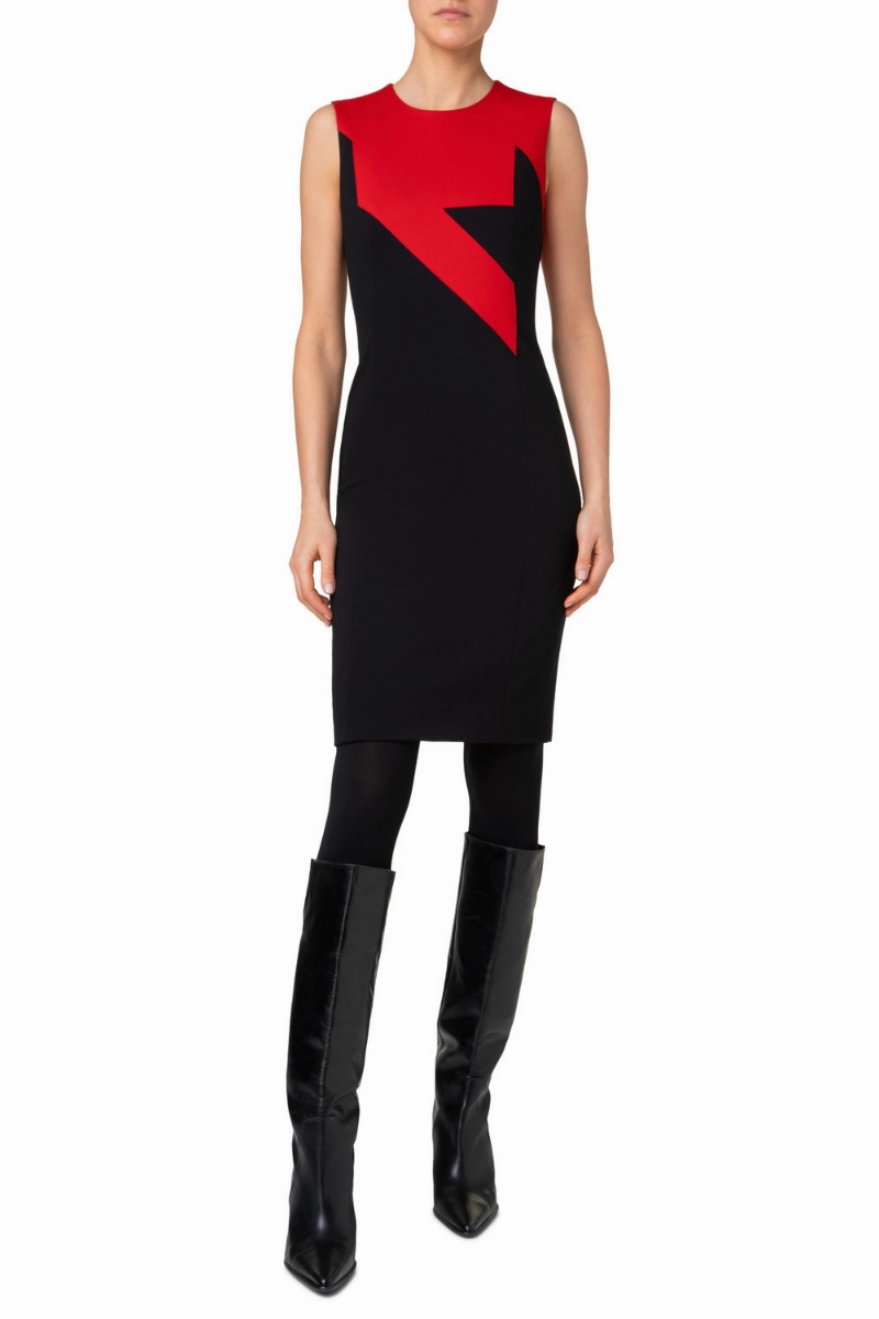 Houndstooth Intarsia Shift Dress Feminine Layers