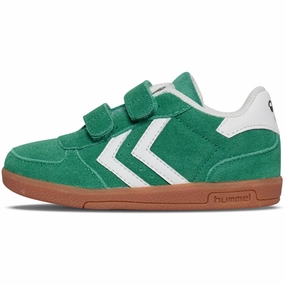 Heat Retention SlipOn Hummel Pepper Green Victory Suede Ii Infant Sneakers