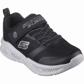 Seamless Technology Skechers Boys Skechers Meteor-Lights Sneakers Black Grey