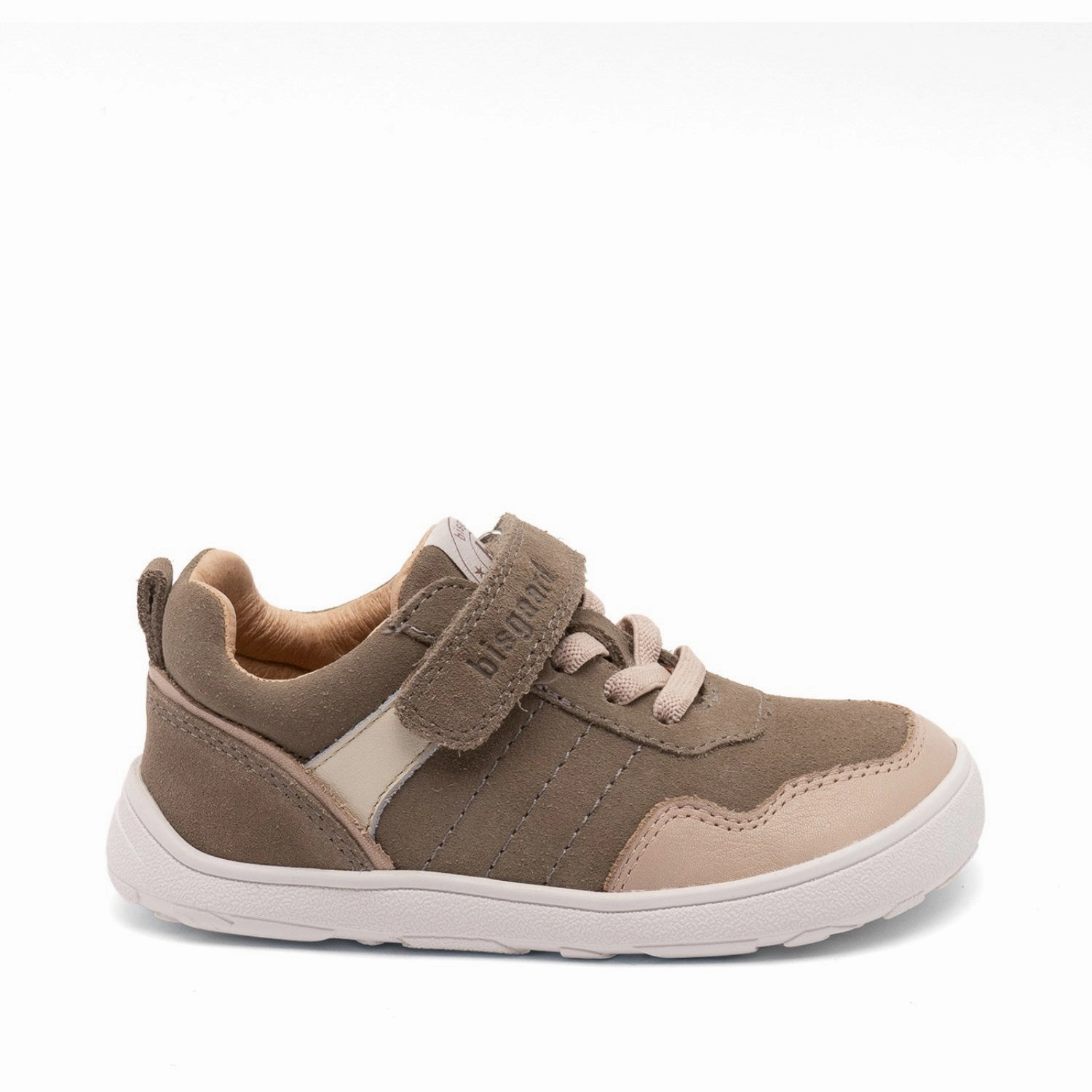 High Mileage Bisgaard Khaki Barefoot Baloo Velcro Shoe