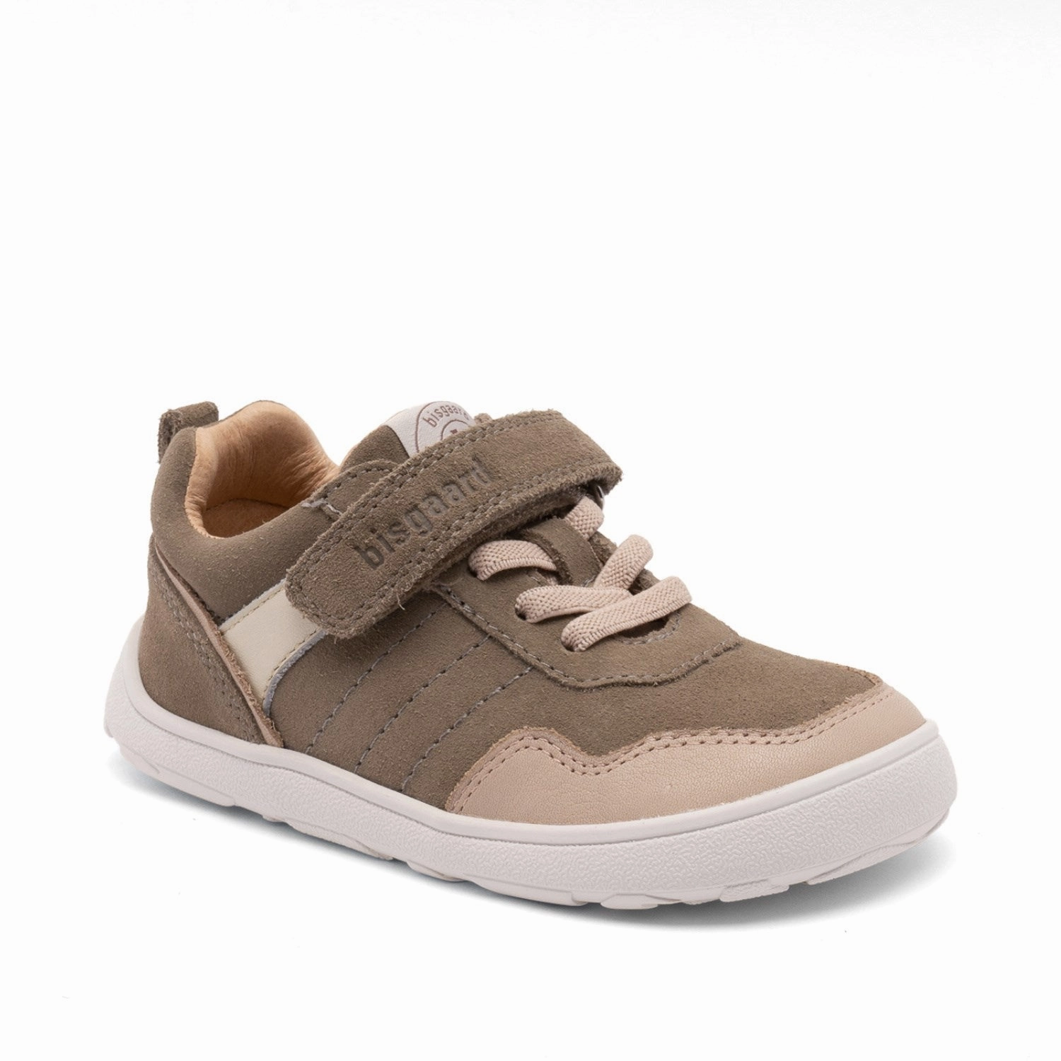 Cushioned traction Bisgaard Khaki Barefoot Baloo Velcro Shoe