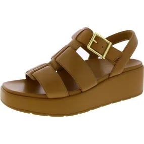 portable Delano Womens Leather Strappy Wedge Sandals