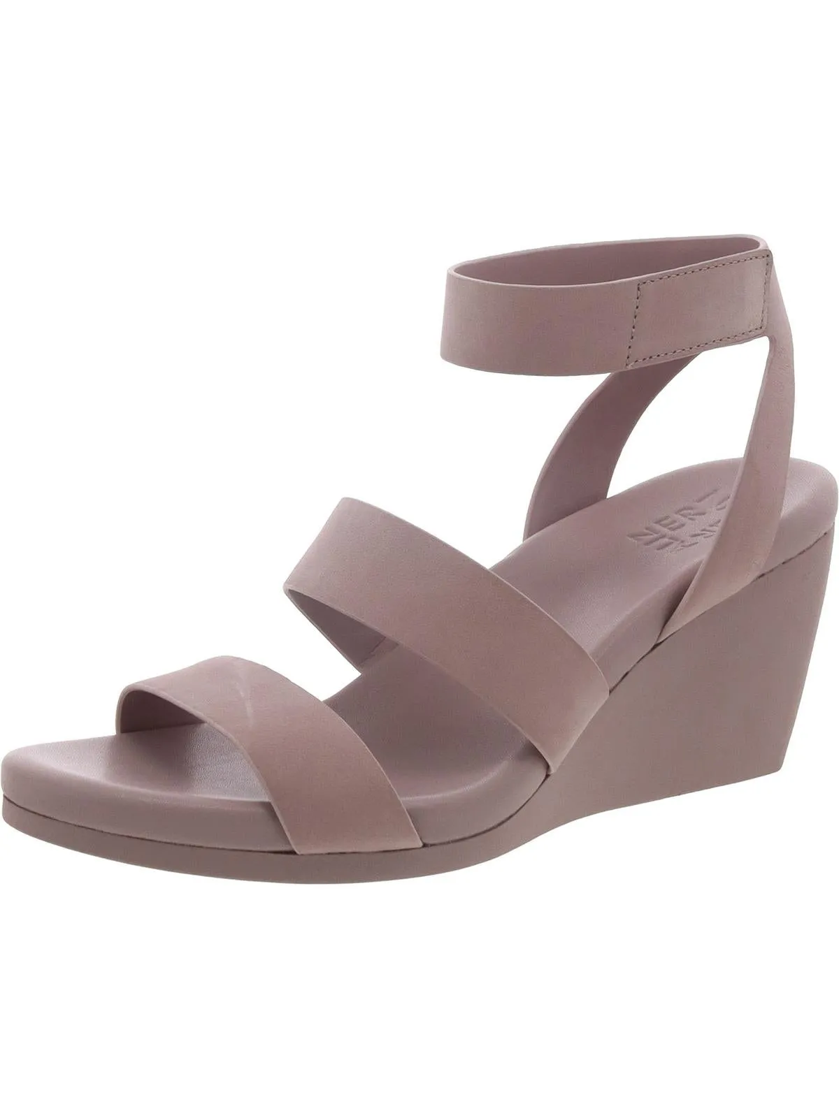Beach Ready High-Performance Footwear Ignite Womens Leather Ankle Strap Wedge Sandals