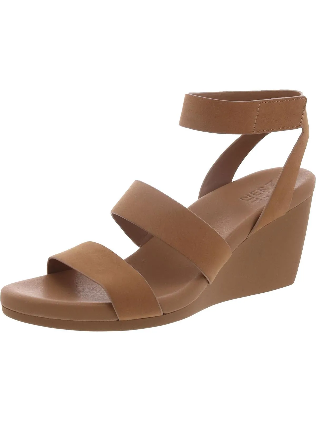 Summer Vibe Ignite Womens Leather Ankle Strap Wedge Sandals