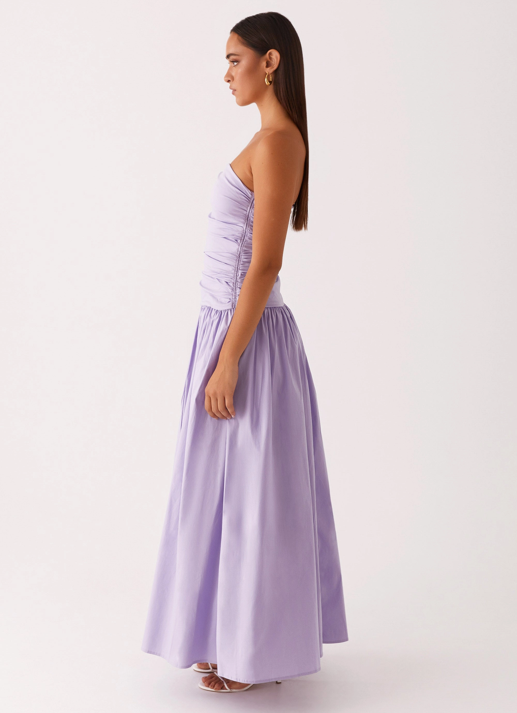 Soft fabric piece Carmel Maxi Dress - Lavender