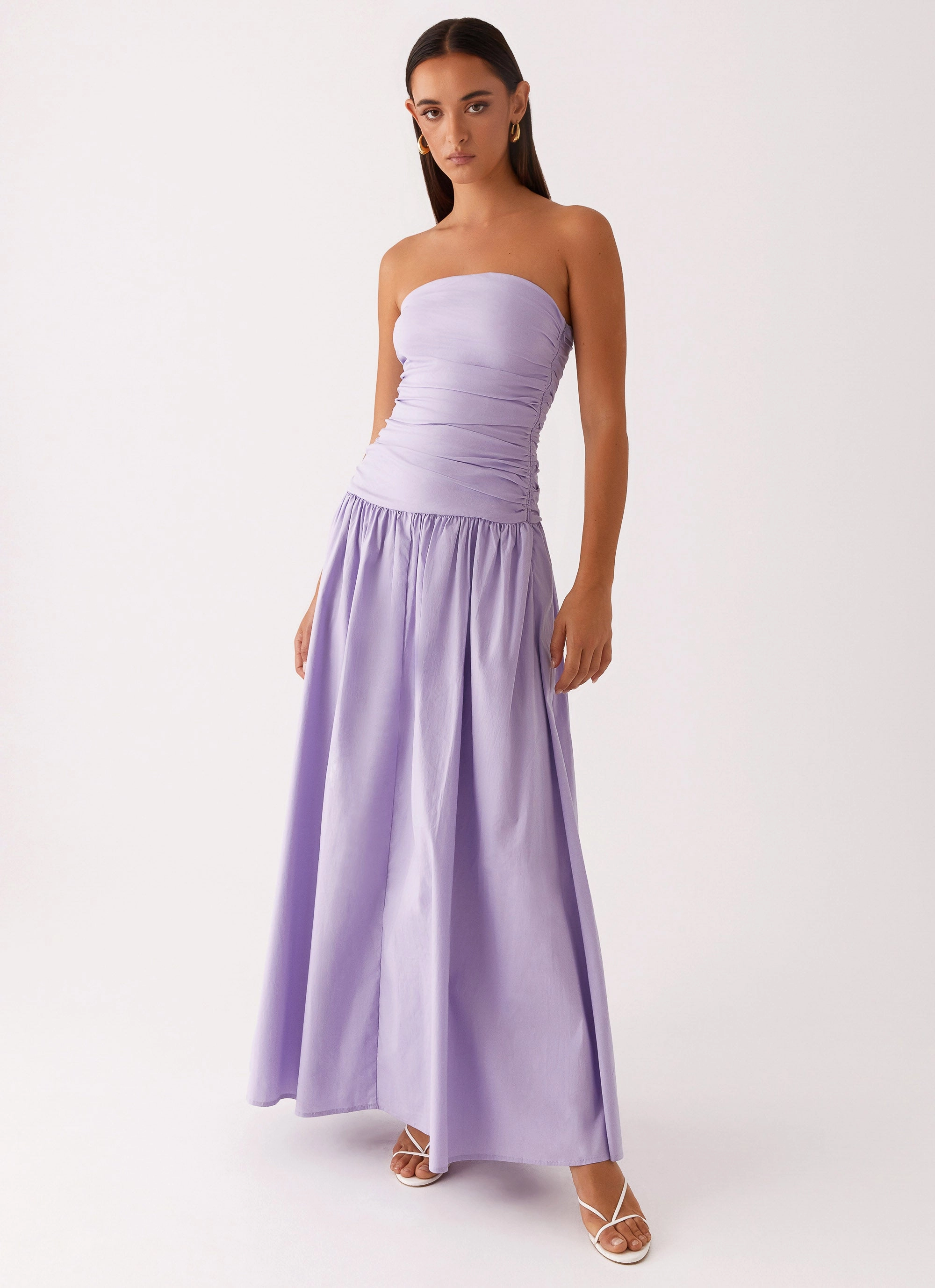 Carmel Maxi Dress - Lavender Chill Friendly Confident Mood