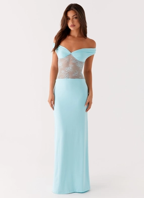 Infatuation Lace Maxi Dress - Turquoise Tailored Comfort Festival-Ready