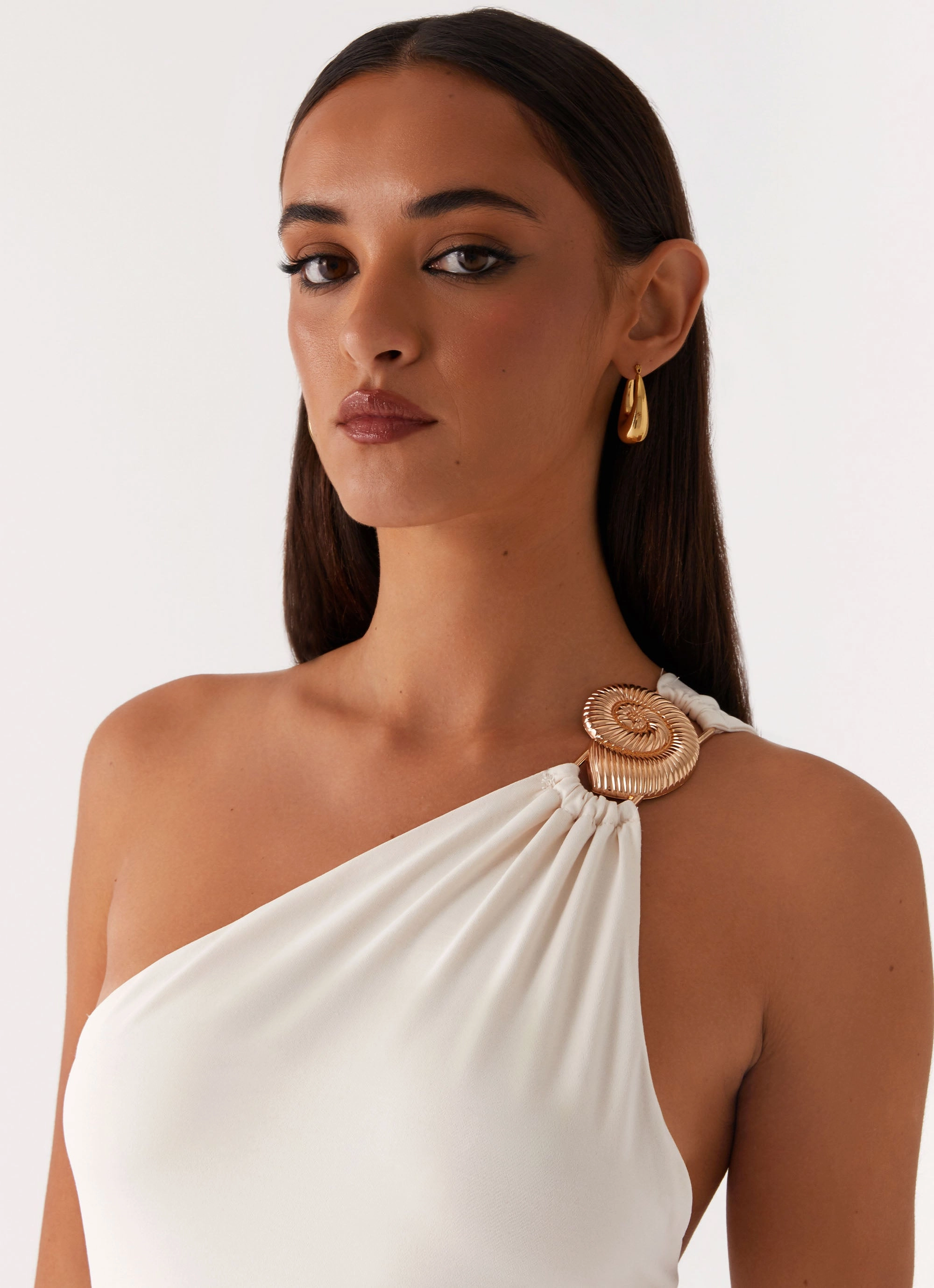 Infinity Maxi Dress - Ivory Geometric-pattern