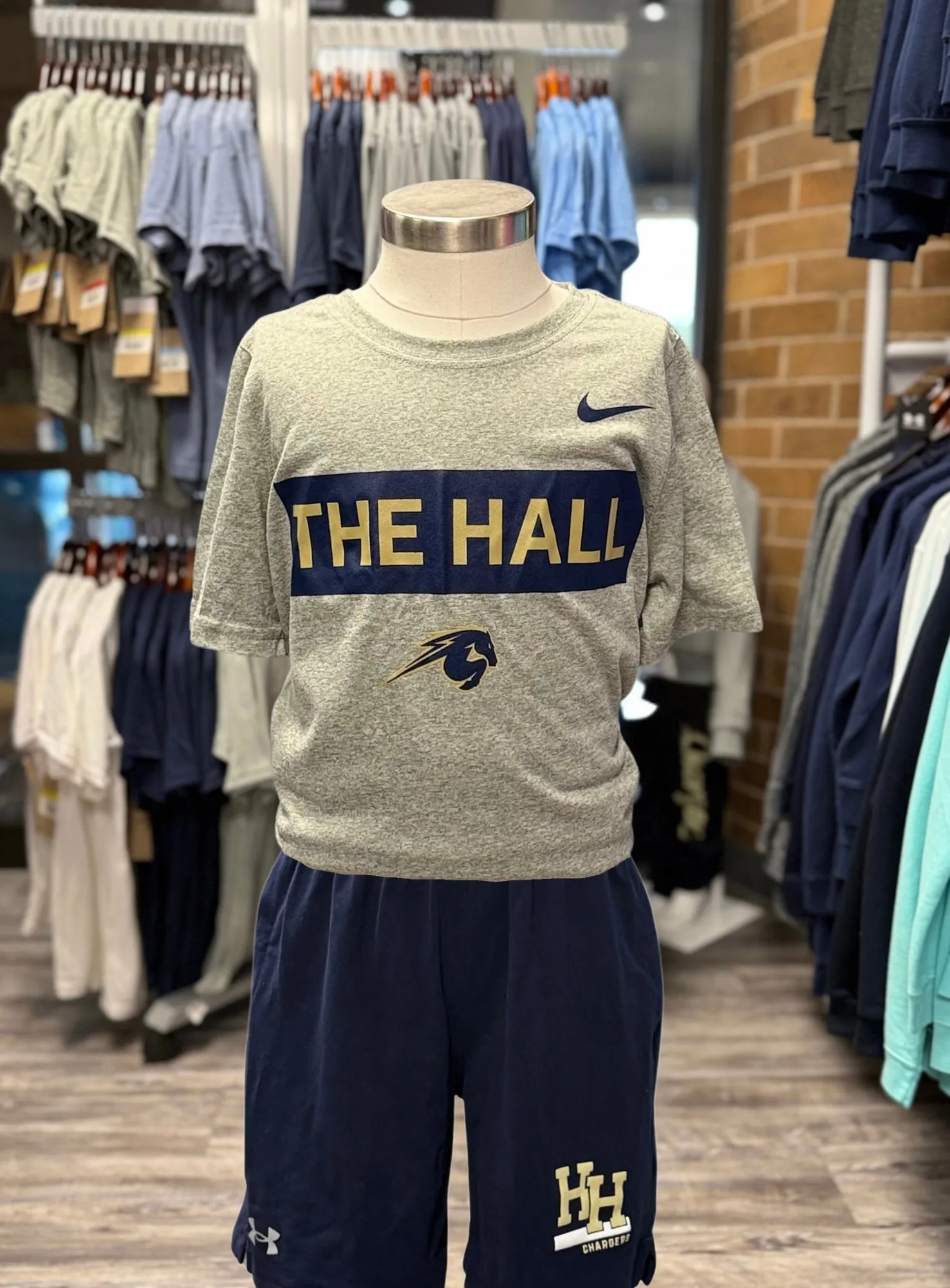 Youth Nike Legend T-Shirt, grey, block THE HALL Stretch Knit