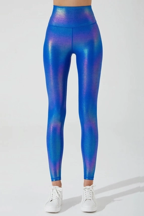 Iridescent Legging - Magnetic Blue Comfortable Movement Chic Stretch Fit