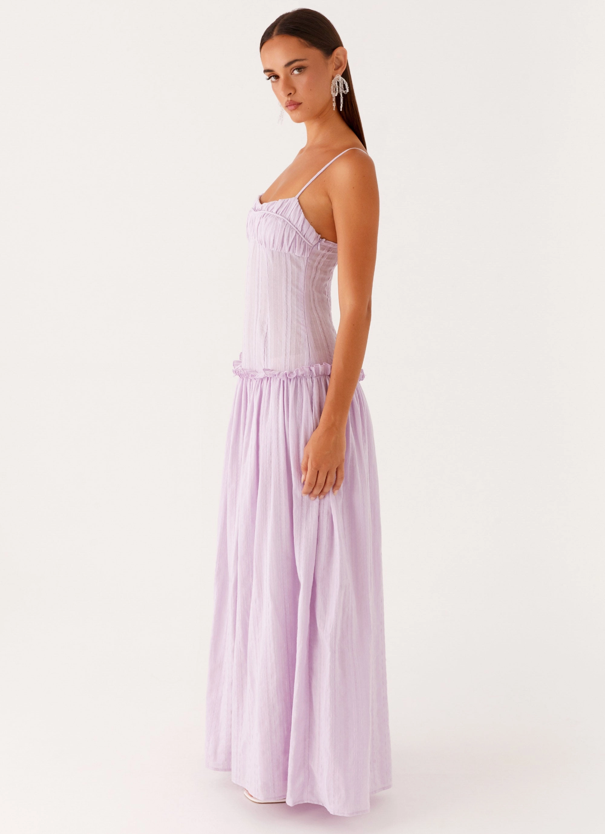 Jacinda Drop Waist Maxi Dress - Lavender Sophisticated and Relaxed