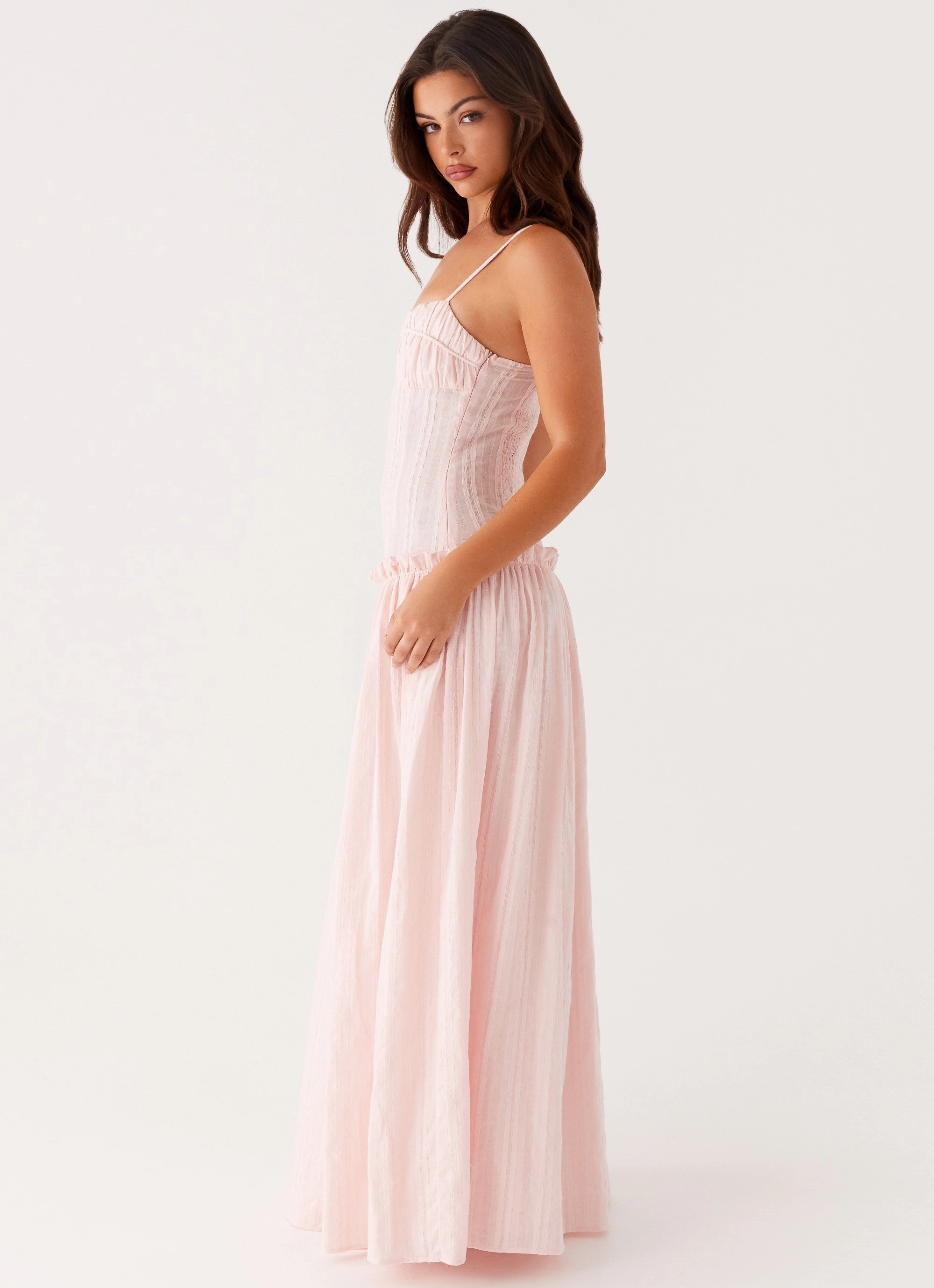 Versatile Comfort Jacinda Drop Waist Maxi Dress - Pink