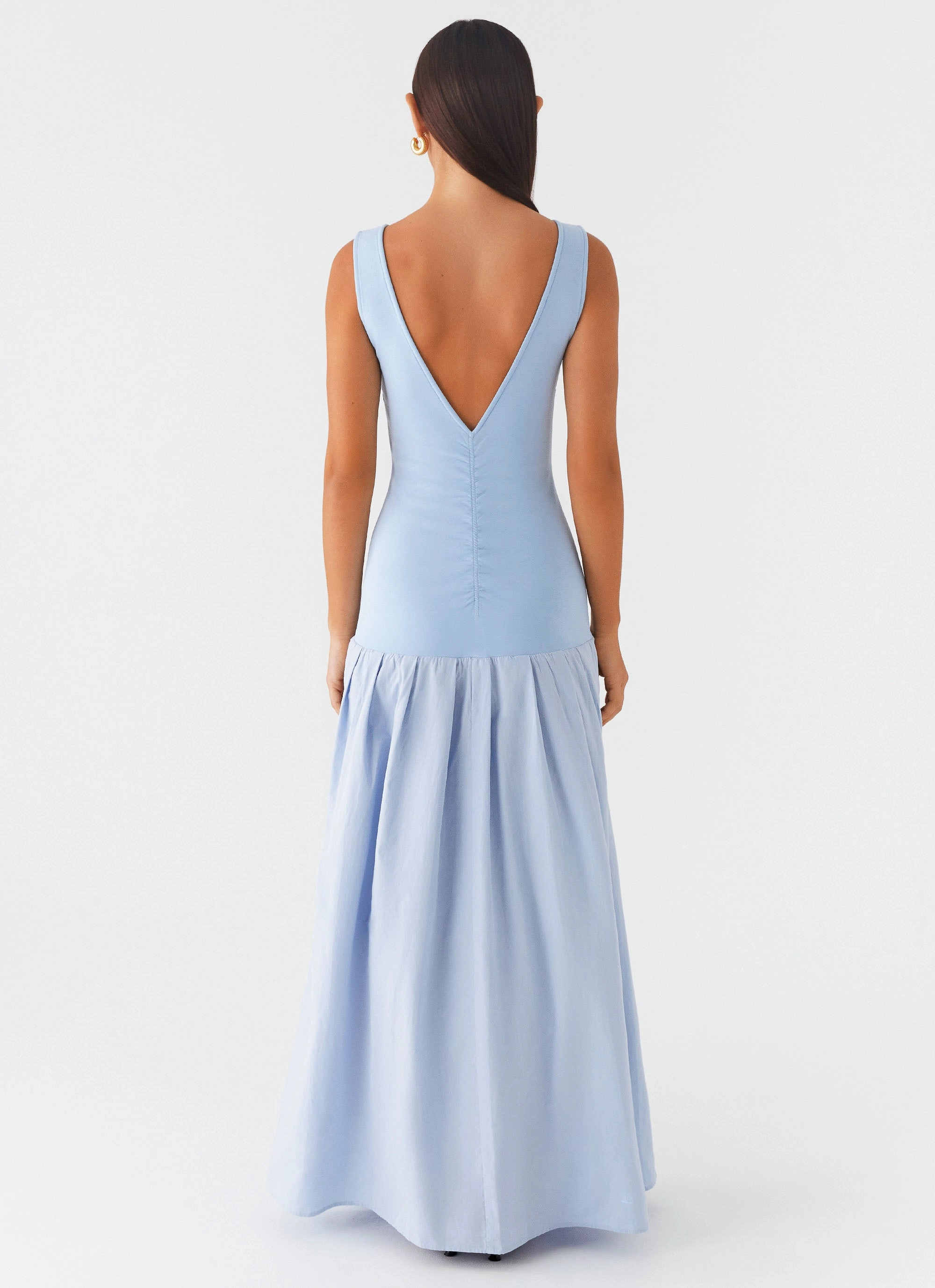 Jaxon Maxi Dress - Blue Versatile Layer Wear