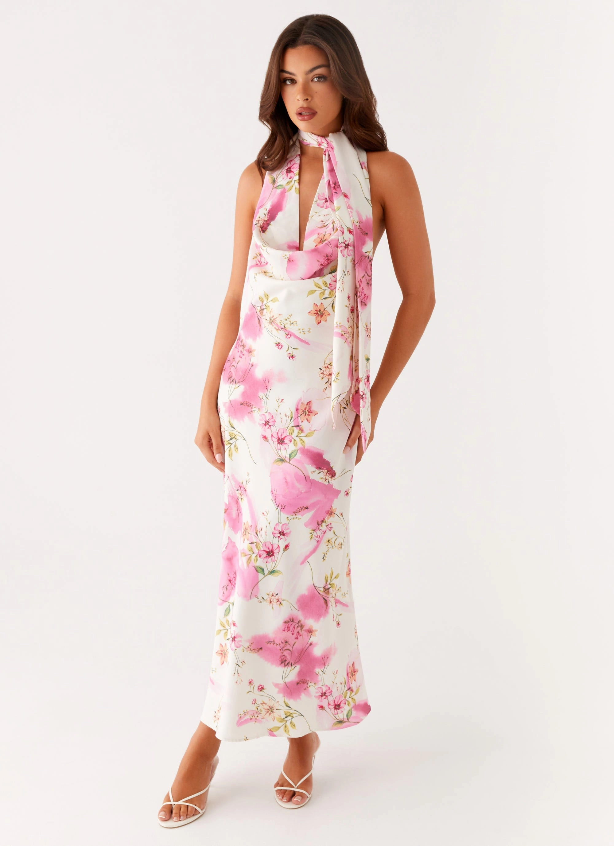 Spring Flow Perfect For Any Occasion Jensen Midi Dress - Ivory Floral Print