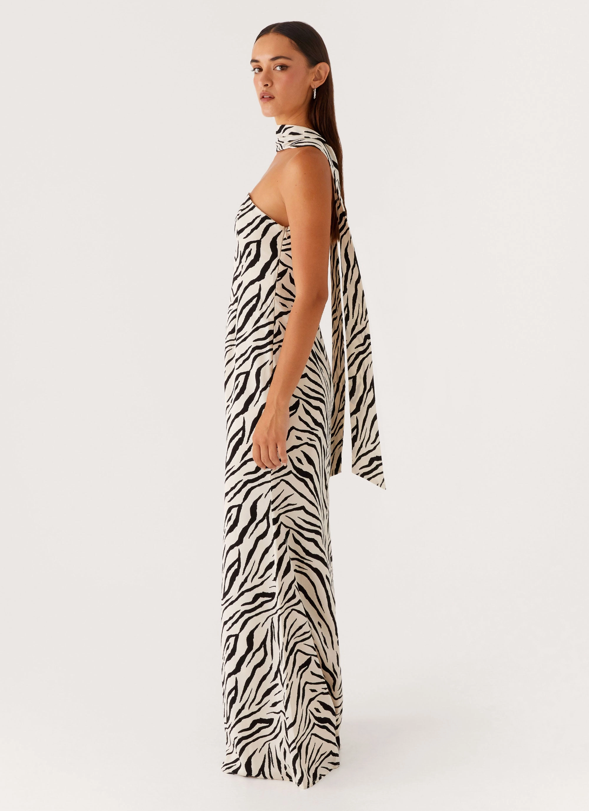 Jigsaw Strapless Maxi Dress - Zebra Luxe Wear