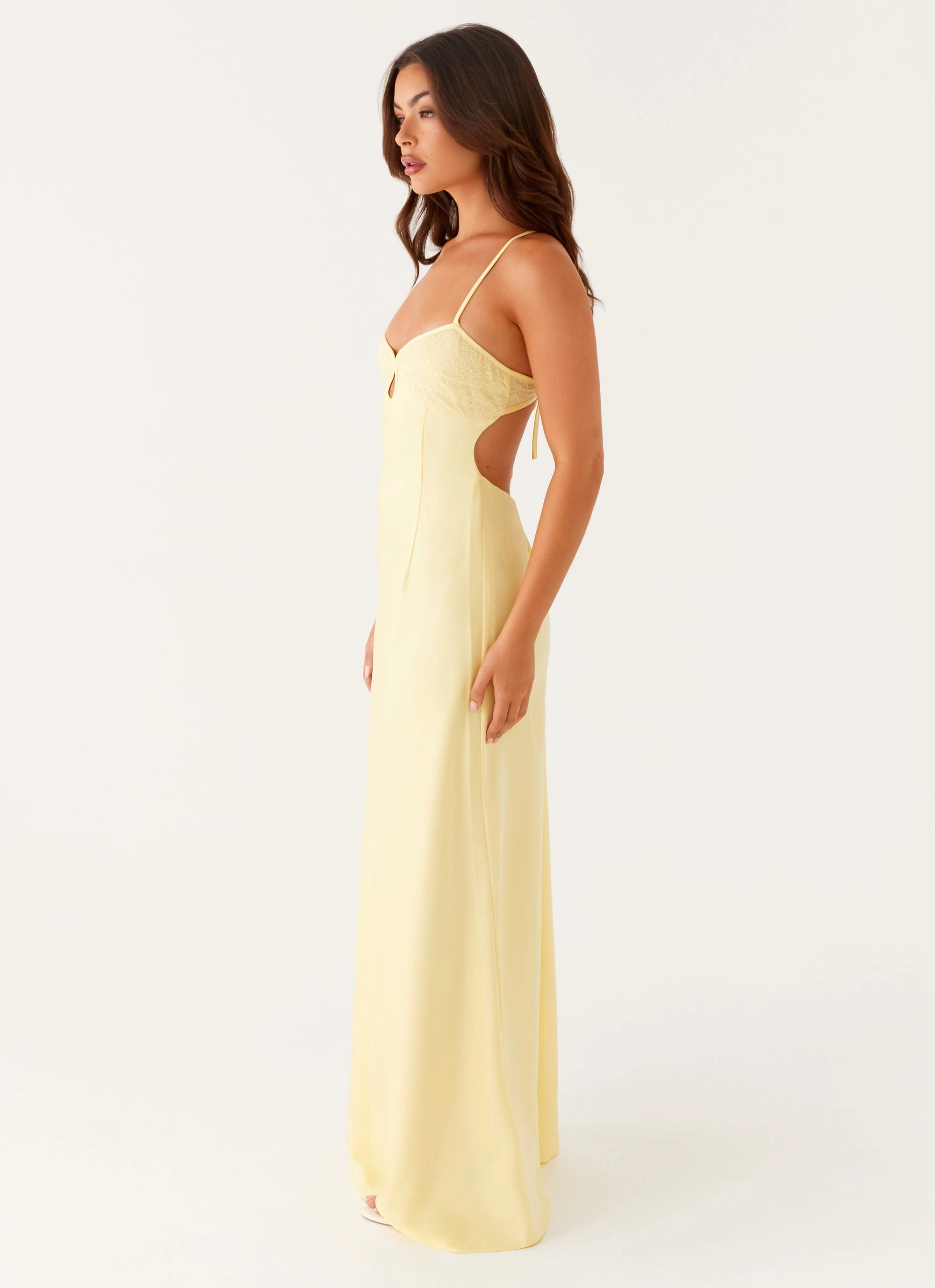 Joanie Maxi Dress - Yellow BreathableLining