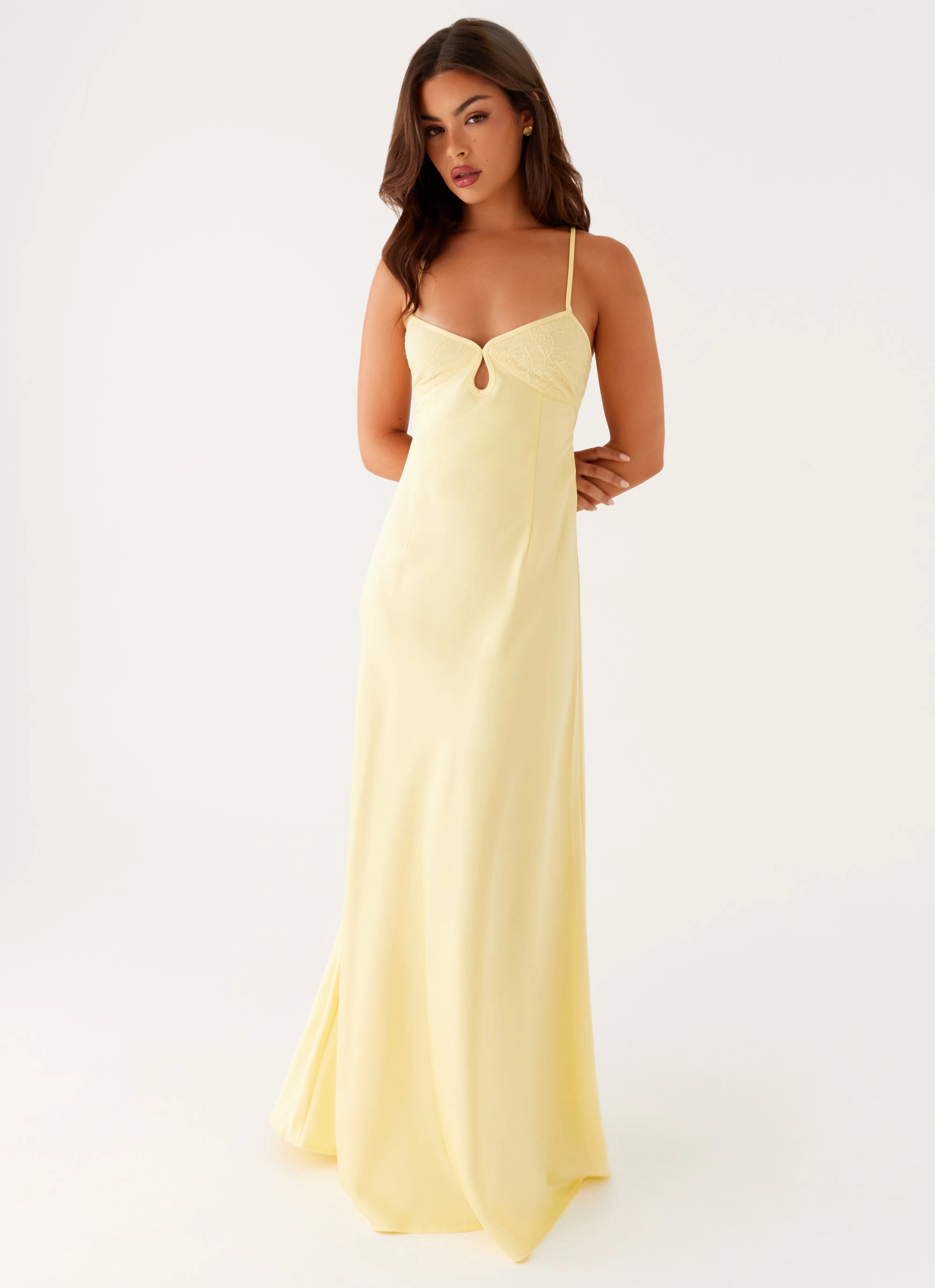 Comfortable and Fashionable Light And Airy Joanie Maxi Dress - Yellow
