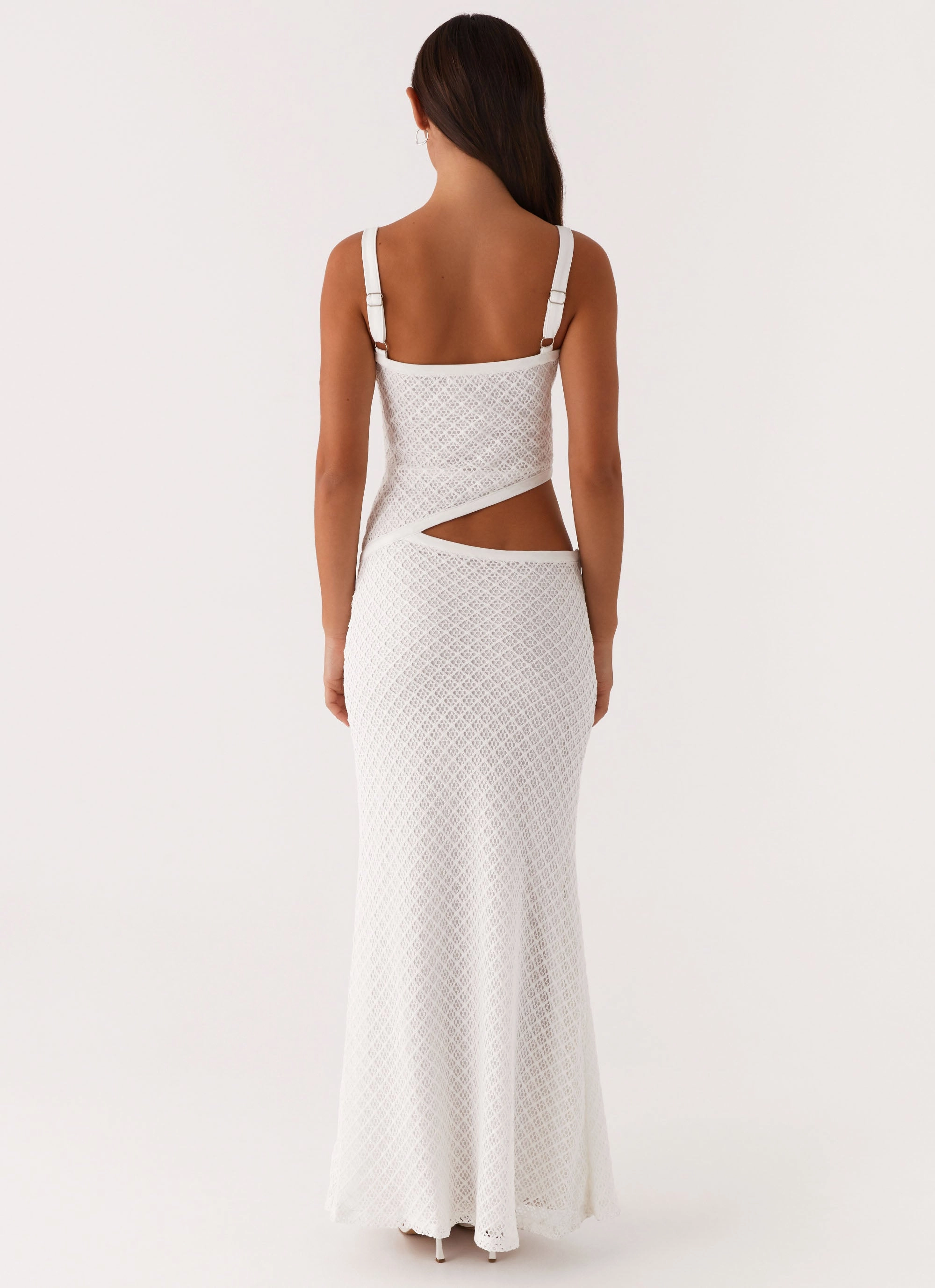 Sister Glow Jocelyn Maxi Dress - White Crochet