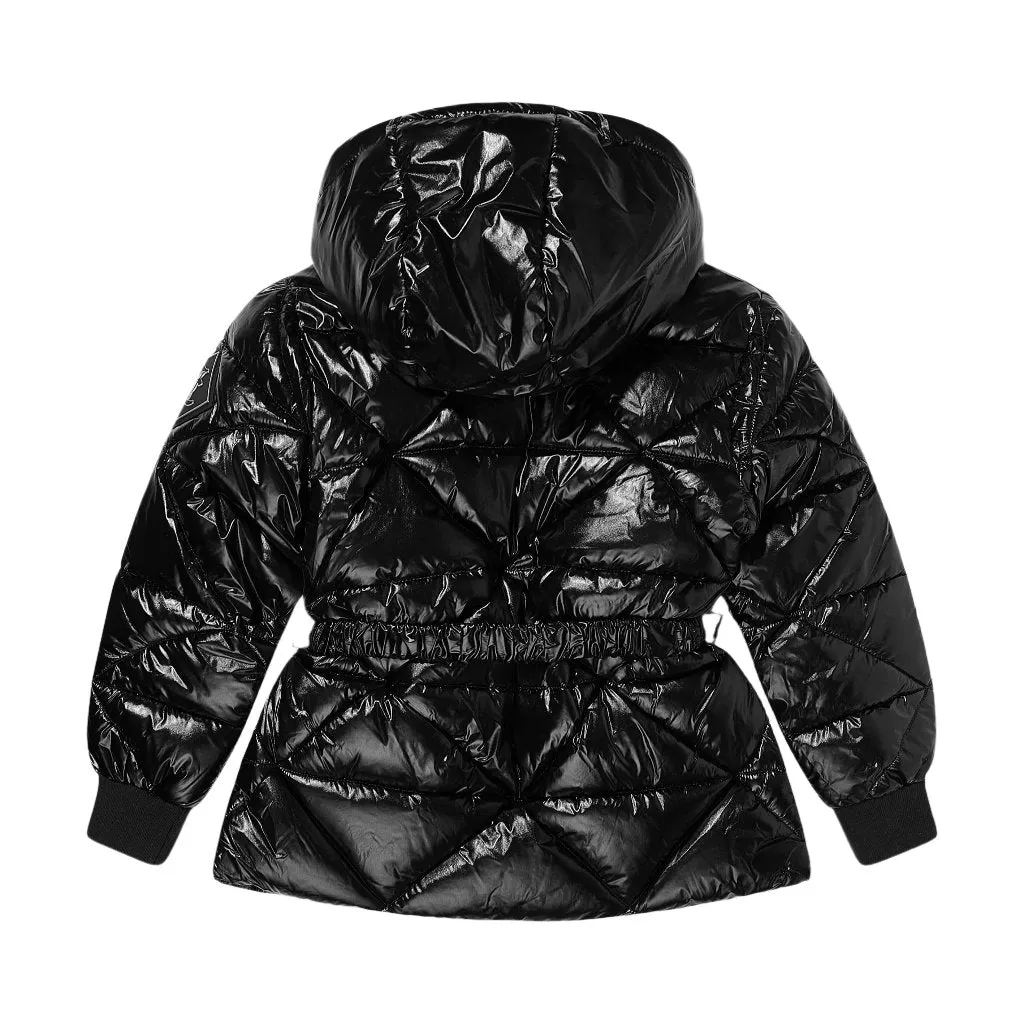 Juicy Couture High Shine Belted Puffa Jacket Junior Warm and Practical
