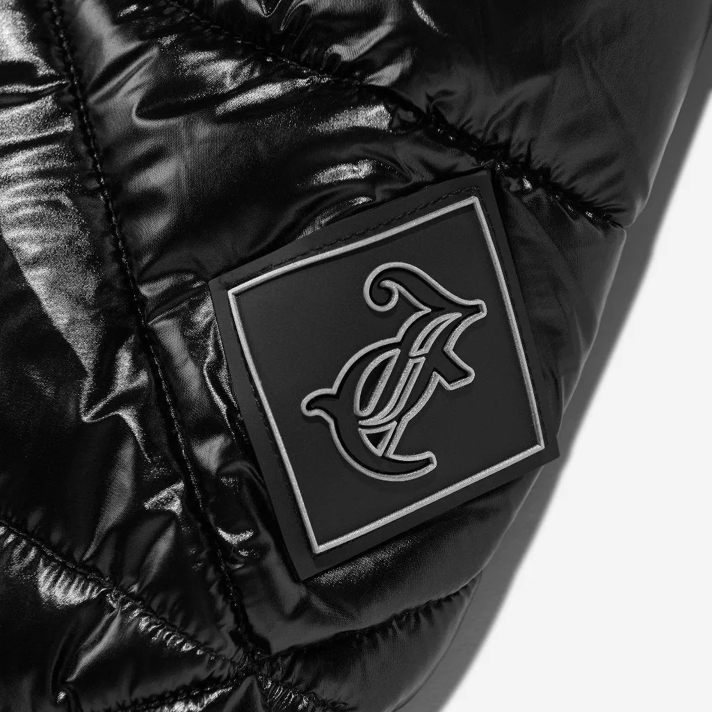 Juicy Couture High Shine Belted Puffa Jacket Junior performance day Double Layered Edges