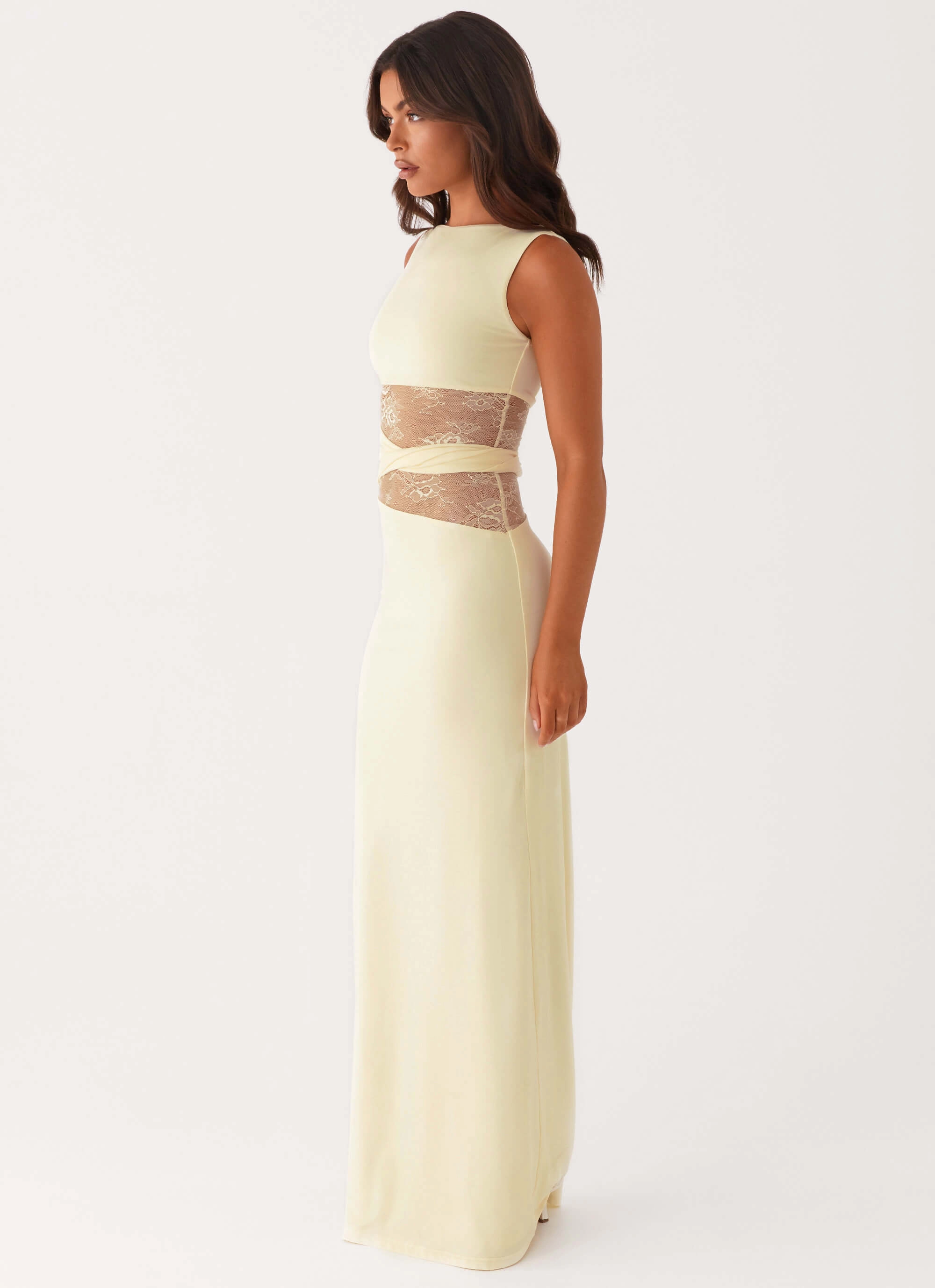 Karma Maxi Dress - Yellow Fitted Neat Mini-Length