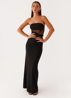 Karma Strapless Maxi Dress - Black Soft Air